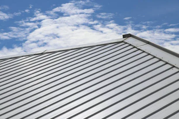 Galvanised roof finished with a clean protective roof coating